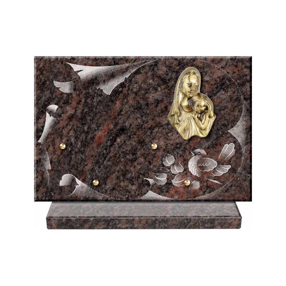 Plaque funéraire Vélin – Plaques Funéraires Créations® – vue complémentaire