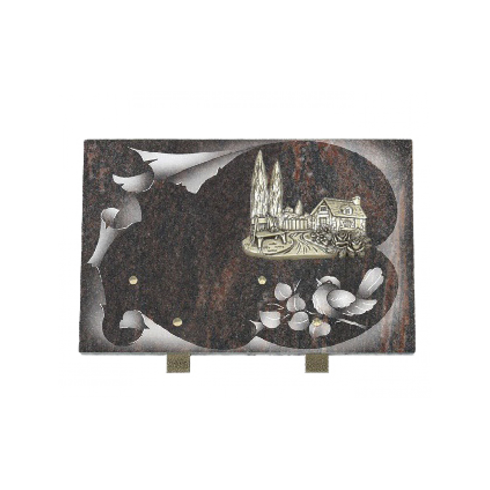 Plaque funéraire Vélin – Plaques Funéraires Créations® – vue complémentaire