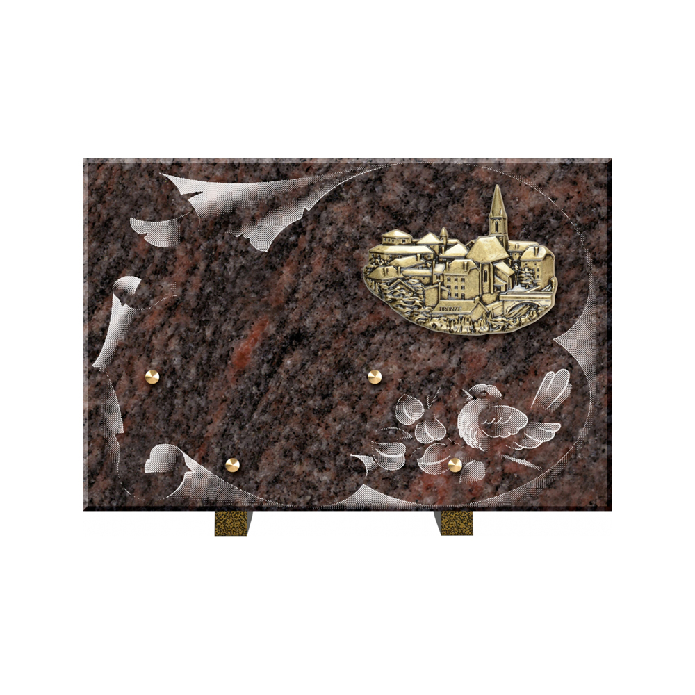 Plaque funéraire Vélin – Plaques Funéraires Créations® – vue complémentaire