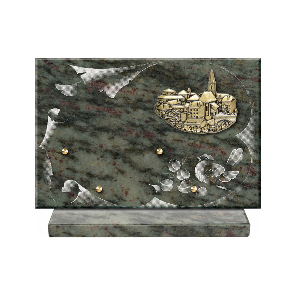 Plaque funéraire Vélin – Plaques Funéraires Créations® – vue complémentaire