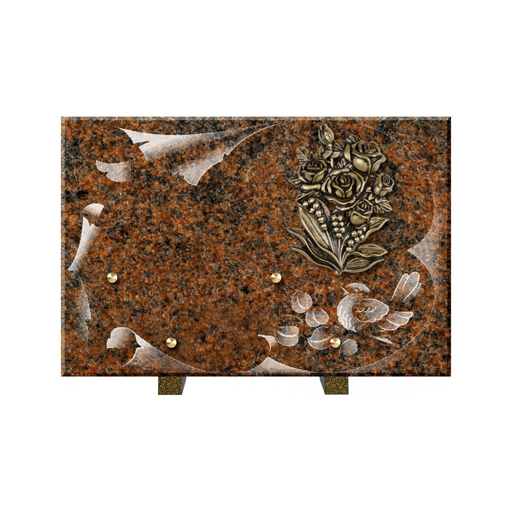 Plaque funéraire Vélin – Plaques Funéraires Créations® – vue complémentaire