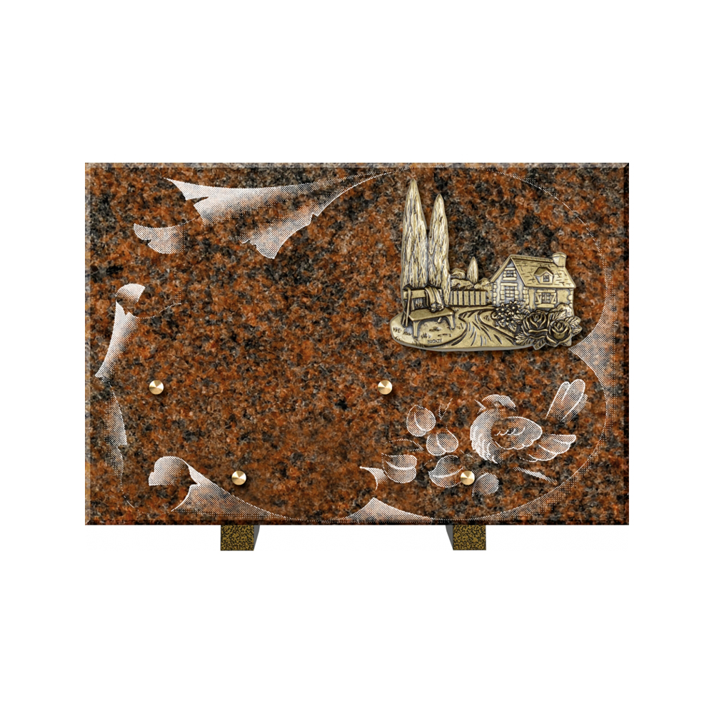Plaque funéraire Vélin – Plaques Funéraires Créations® – vue complémentaire