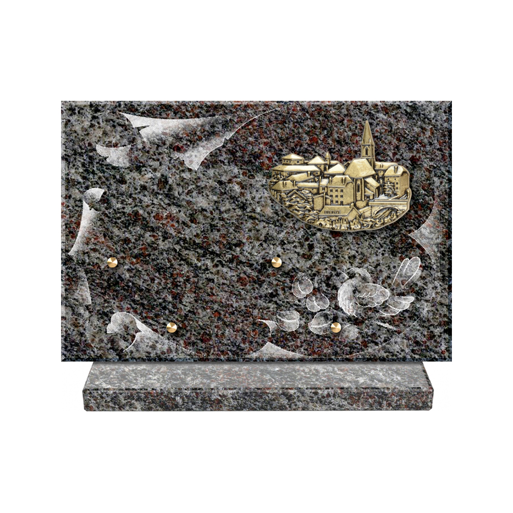 Plaque funéraire Vélin – Plaques Funéraires Créations® – vue complémentaire