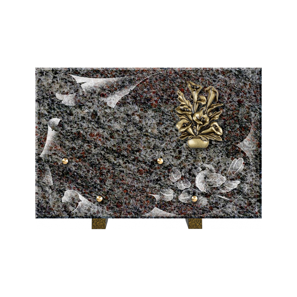 Plaque funéraire Vélin – Plaques Funéraires Créations® – vue complémentaire