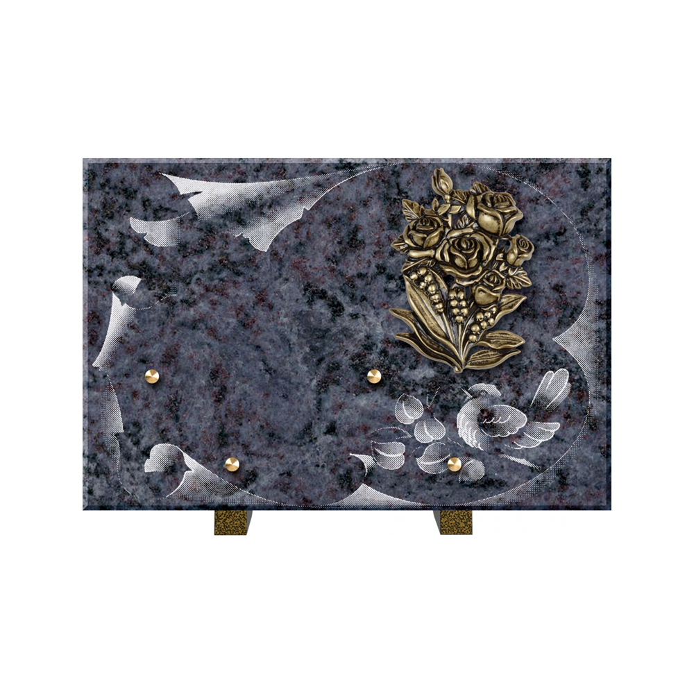 Plaque funéraire Vélin – Plaques Funéraires Créations® – vue complémentaire