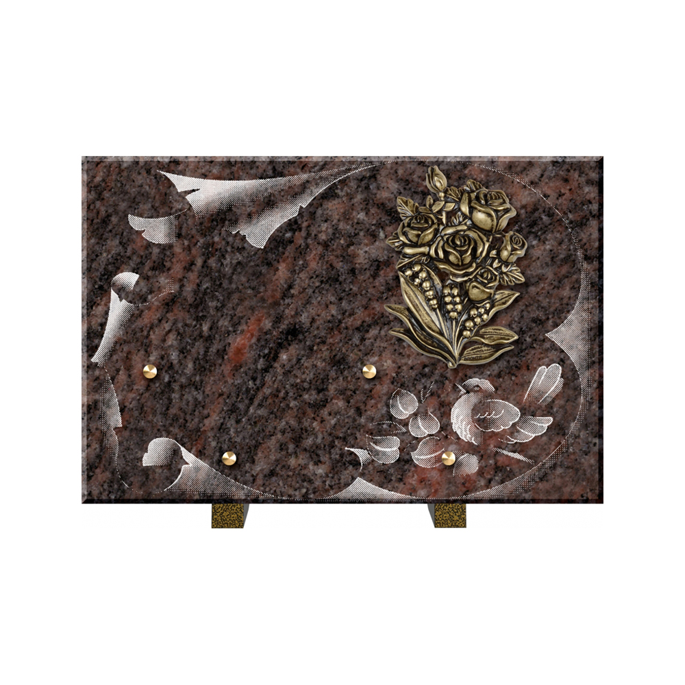 Plaque funéraire Vélin – Plaques Funéraires Créations® – vue complémentaire