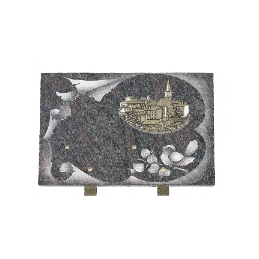 Plaque funéraire Vélin – Plaques Funéraires Créations® – vue complémentaire