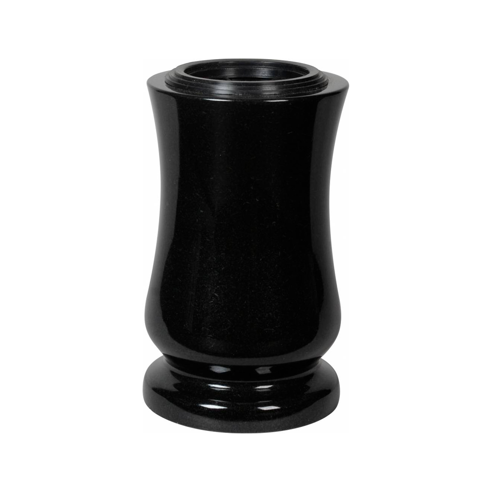Plaque funéraire Vase Tourné en Granit - 25cm – Plaques Funéraires Créations® – vue complémentaire