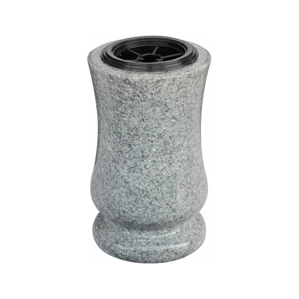 Plaque funéraire Vase Tourné en Granit - 25cm – Plaques Funéraires Créations® – vue complémentaire