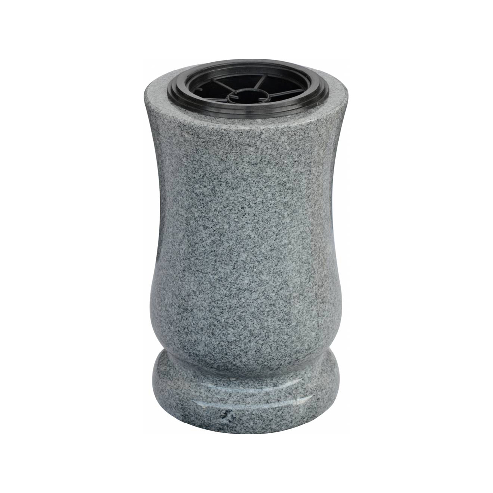 Plaque funéraire Vase Tourné en Granit - 25cm – Plaques Funéraires Créations® – vue complémentaire