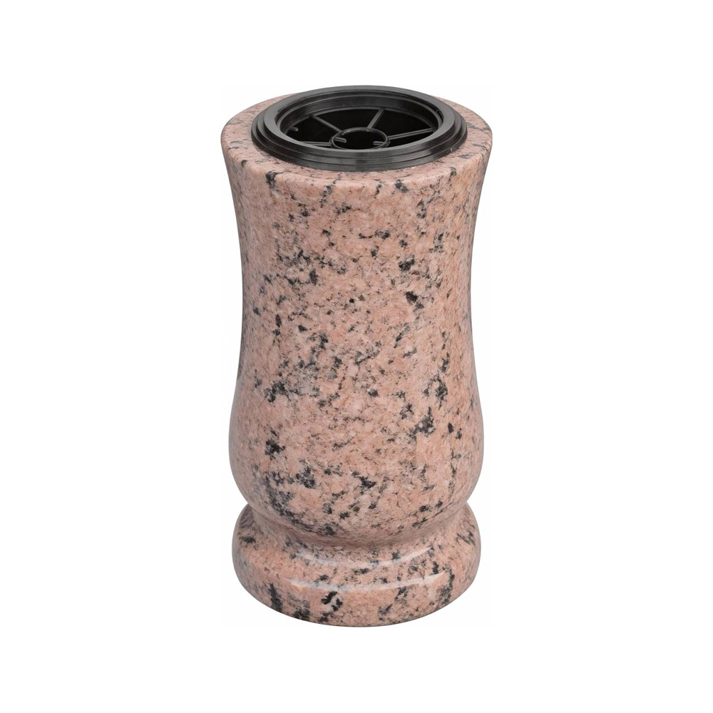Plaque funéraire Vase Tourné en Granit - 25cm – Plaques Funéraires Créations® – vue complémentaire
