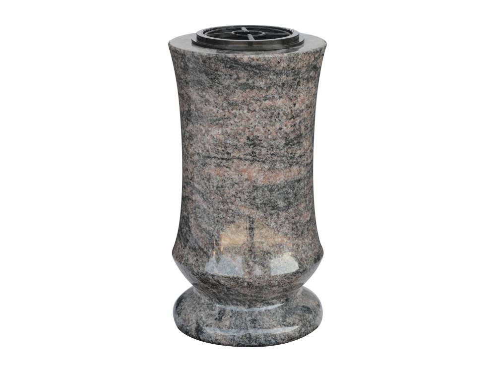 Plaque funéraire Vase Tourné en Granit - 28cm – Plaques Funéraires Créations® – vue complémentaire