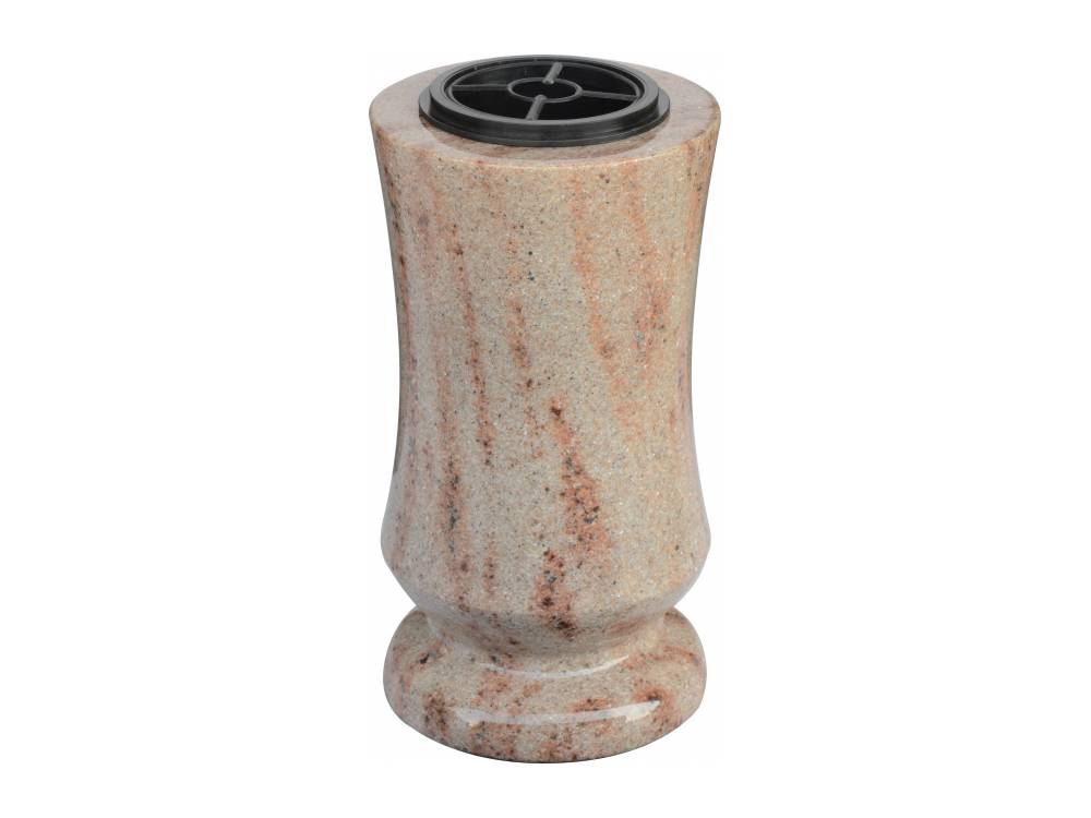 Plaque funéraire Vase Tourné en Granit - 28cm – Plaques Funéraires Créations® – vue complémentaire