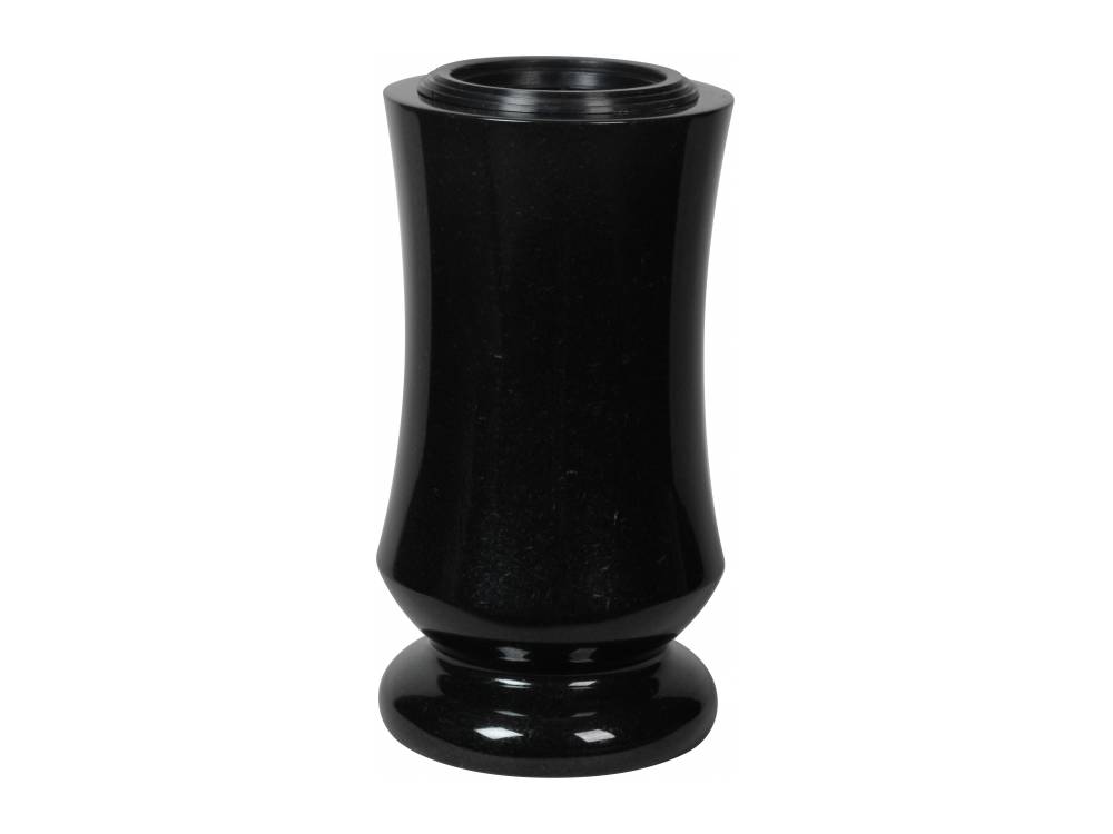Plaque funéraire Vase Tourné en Granit - 28cm – Plaques Funéraires Créations® – vue complémentaire