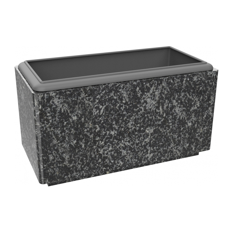 Plaque funéraire Jardinières Granit - 40cm – Plaques Funéraires Créations® – vue complémentaire