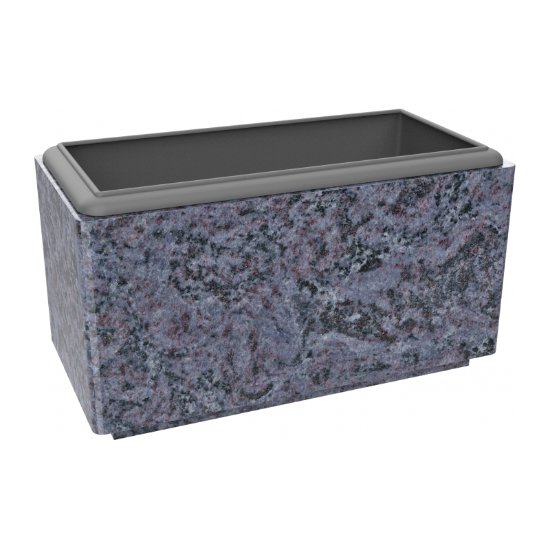 Plaque funéraire Jardinières Granit - 40cm – Plaques Funéraires Créations® – vue complémentaire